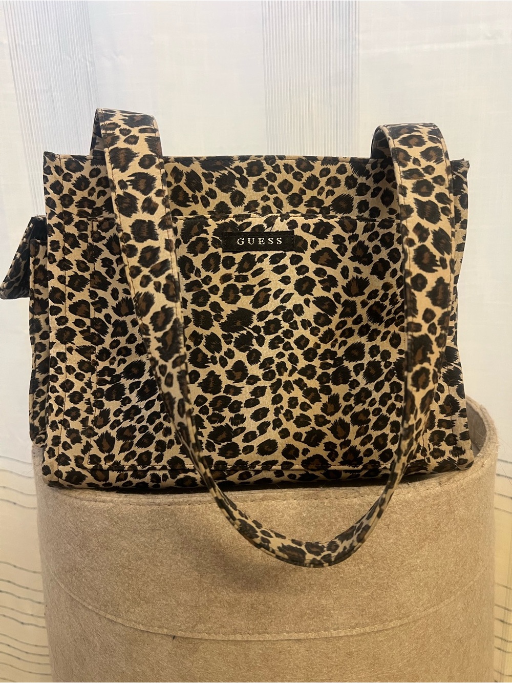 Vintage Y2K Guess leopard print tote bag! So stylish and in right now!
